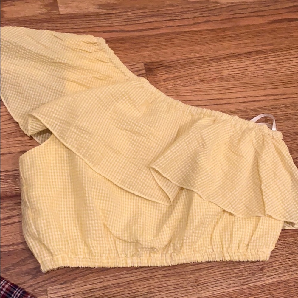 MINK PINK one shoulder top